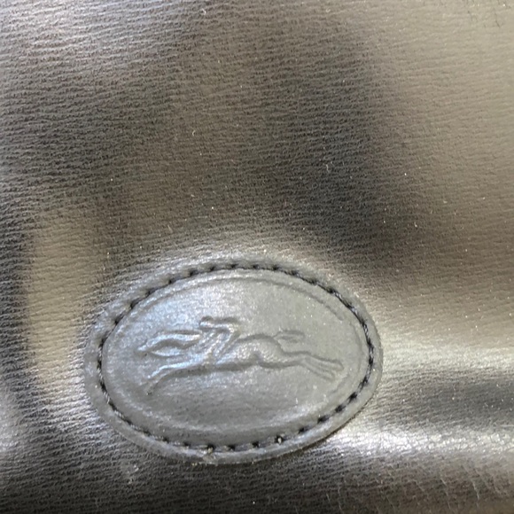 *SOLD* Longchamp Paris Black Leather Crossbody Bag - Picture 7 of 8